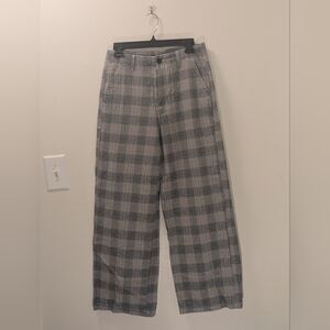 American Eagle Outfitters Gray Flare Pants with Tailored Fit